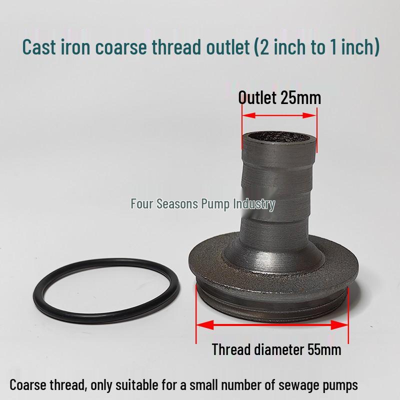 2-inch To 1-inch Cast Iron Elbow for Submersible Water Pump