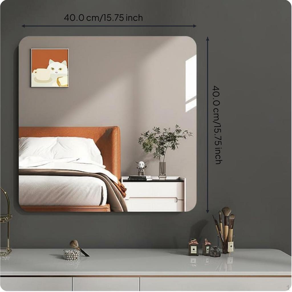 Acrylic Wall Mirror Panel, Full Length, for Bathroom or Bedroom 30*30cm