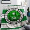 1PC Saudi Senior National Football Team Patterned Flannel Blanket Suitable For All Seasons for Home Decor Warmth and Comfort Gifts Holiday Present