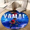 1pc Lamine Yamal  Print Round Carpet Chair Round Carpet Suitable for Bedroom Living Room Home Decorative Carpet