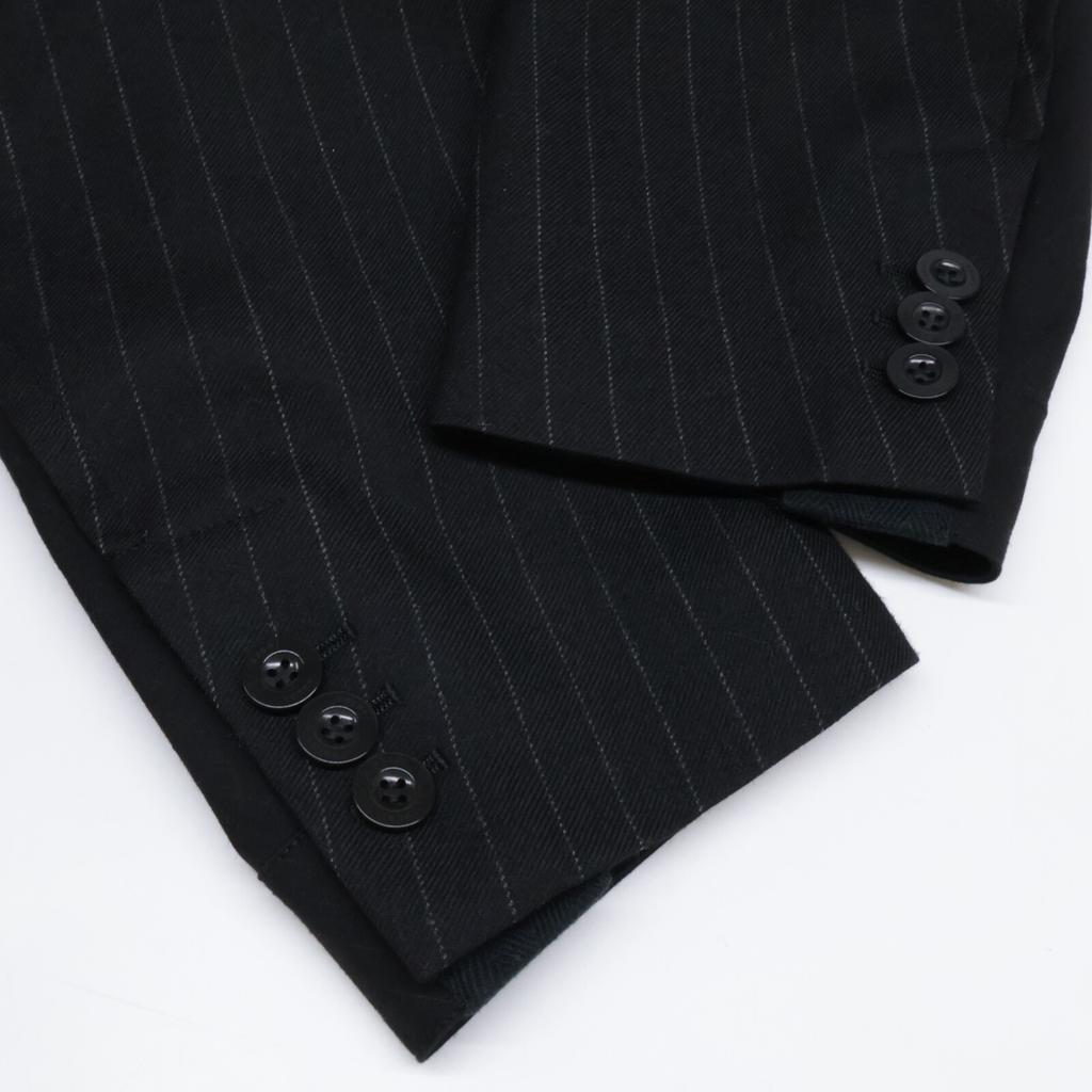 Sacai 24-03477M Black Chalk Stripe X Rip Stop Jacket Jacket 1 blackUsed