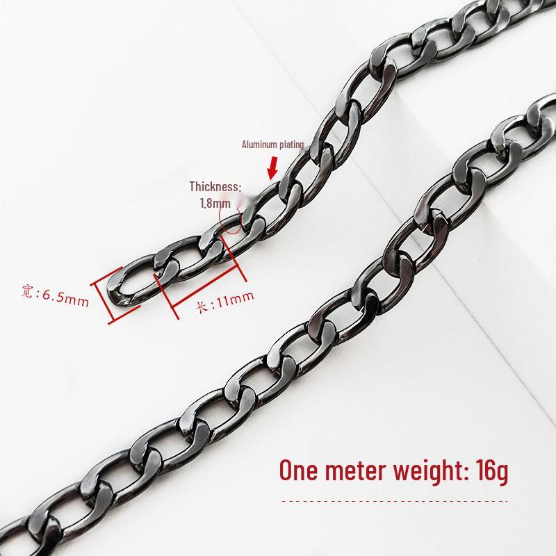 Nicht verblassender Aluminiumketten-Taschenriemen - Damen Crossbody Ersatzkette für DIY-Zubehör und Dekoration