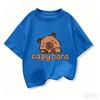 Capybara Print Cotton T Shirt For Kids Boy 312Years Anime Cute Capibara Shortsleeved Tees Tops Tshirt Y2k Girl Clothes