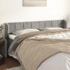 VidaXL Headboard with Ears Light Grey 163x23x78-88 Cm Velvet3117198