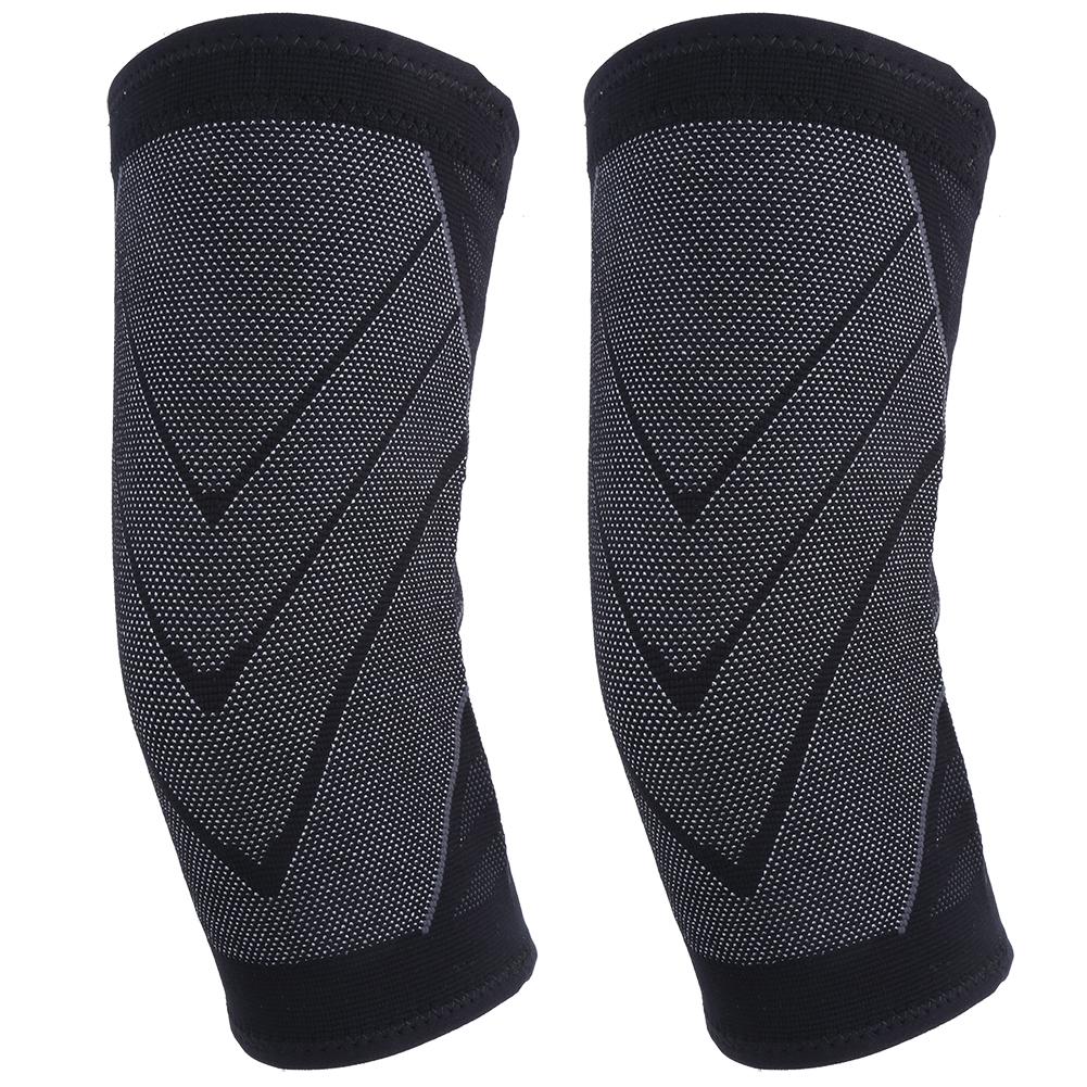 2 Stück Elastische Gestrickte Nylon Outdoor-Sport Kniepolster Schutz Knieschützer für Männer und Frauen XL