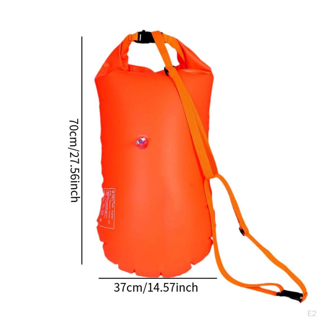 Swim Buoy Float Inflatable Easy to Use Portable Multifunctional,Detachable Backpack,Double Air Bag