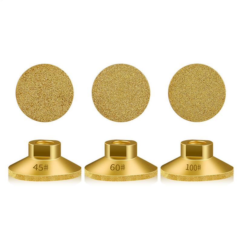 Flat Grinding Cup Wheel M10 Brazed Trimming Discs Brazed Flat Grinding Head Replacement For Craftsmen Enthusiasts Set Of 3