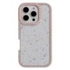 For iPhone 16 Pro Case Rhinestone Frame Star Glitter Epoxy Design TPU+PC Phone Cover