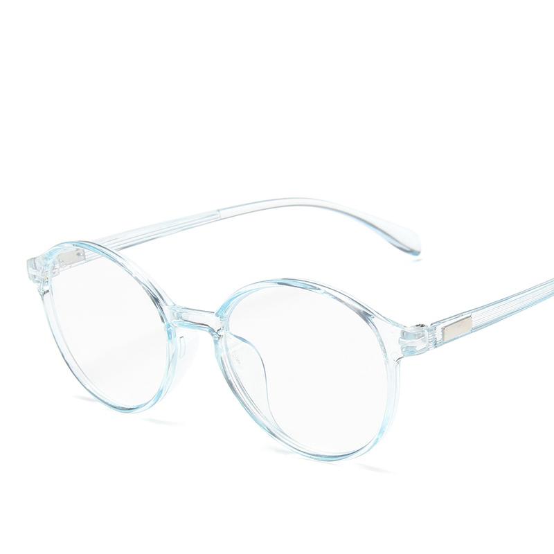 Round Frame Anti Blue Glasses Plain Glasses Lens Art Original Home Anti Blue Light Glasses Students Frame Glasses