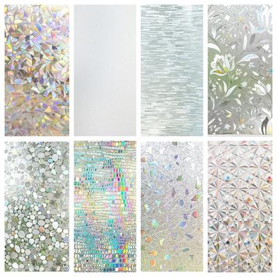90x200Cm Pellicola per Finestra con Effetto Arcobaleno 3D Vetrofania Vinile Autoadesivo Pellicola Adesiva Statica Adesivi per Finestre Controllo del Calore Anti UV
