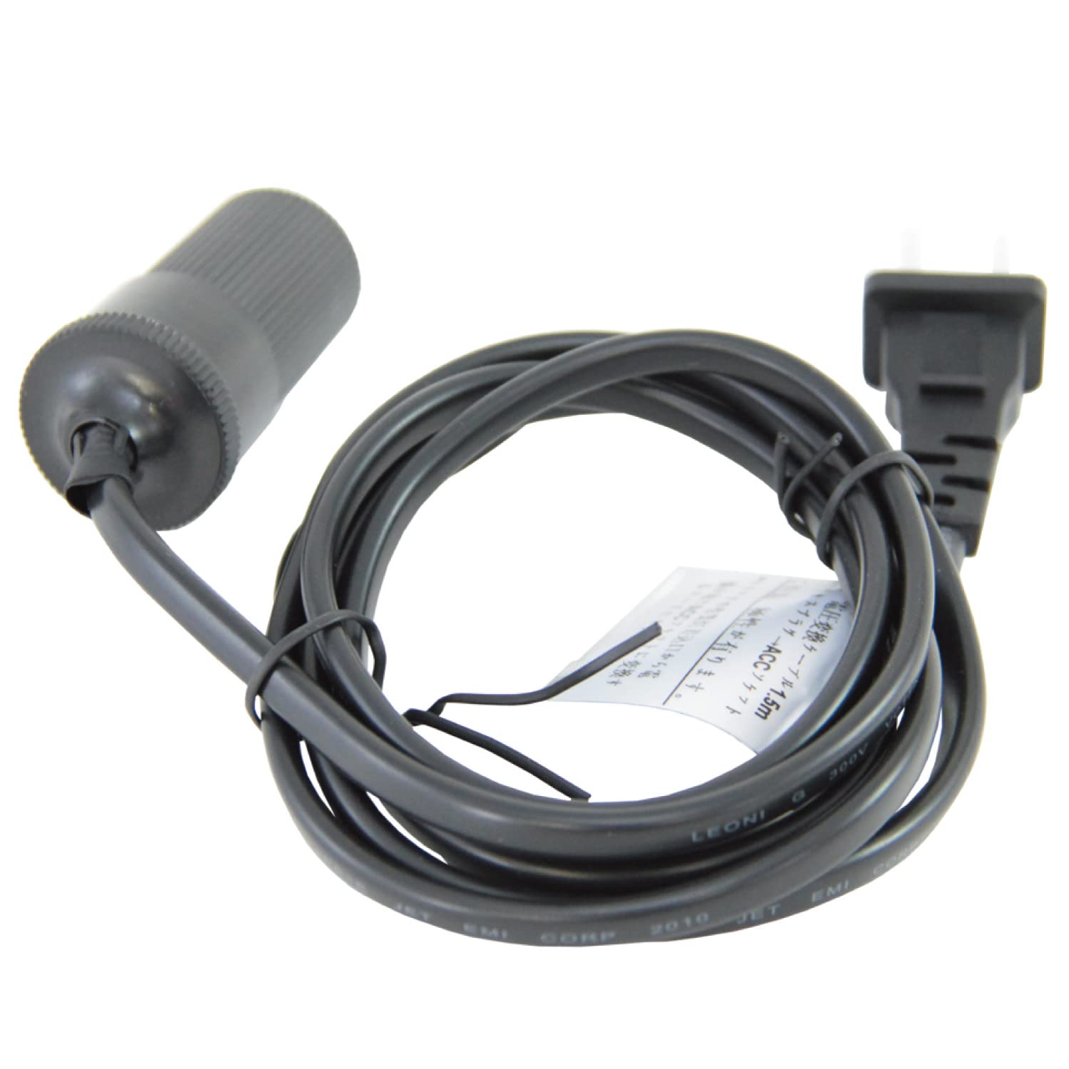 

Jet Inoue Power Conversion Flat Outlet to Cigarette Lighter 502112 1.5m Cord, Socket, чорний