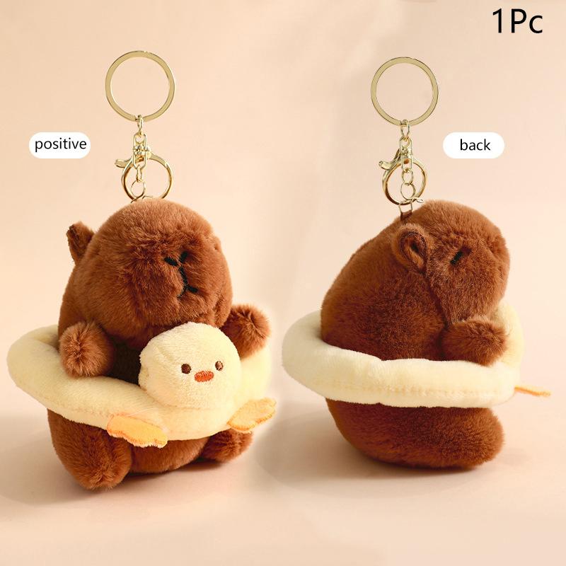 

Милый мультяшный плюшевый брелок-подвеска в виде капибары, креативный рюкзак, украшения, аксессуары, кукла-брелок в виде кавайных животных, подарки