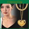 Heart Beautiful Shaped Titanium Steel Necklace For Trendy Women With Adjustable Options Length