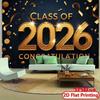 2D Class of 2026 Graduation Banner, Gold Shiny Numbers Photo Background