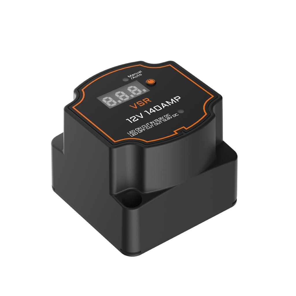 Çift Akü Ayırıcı 12V 140Amp Voltaj Göstergeli Akıllı Akü İzolatörü Araba ve Manuel Mod Voltaj Duyarlı Röle (VSR)