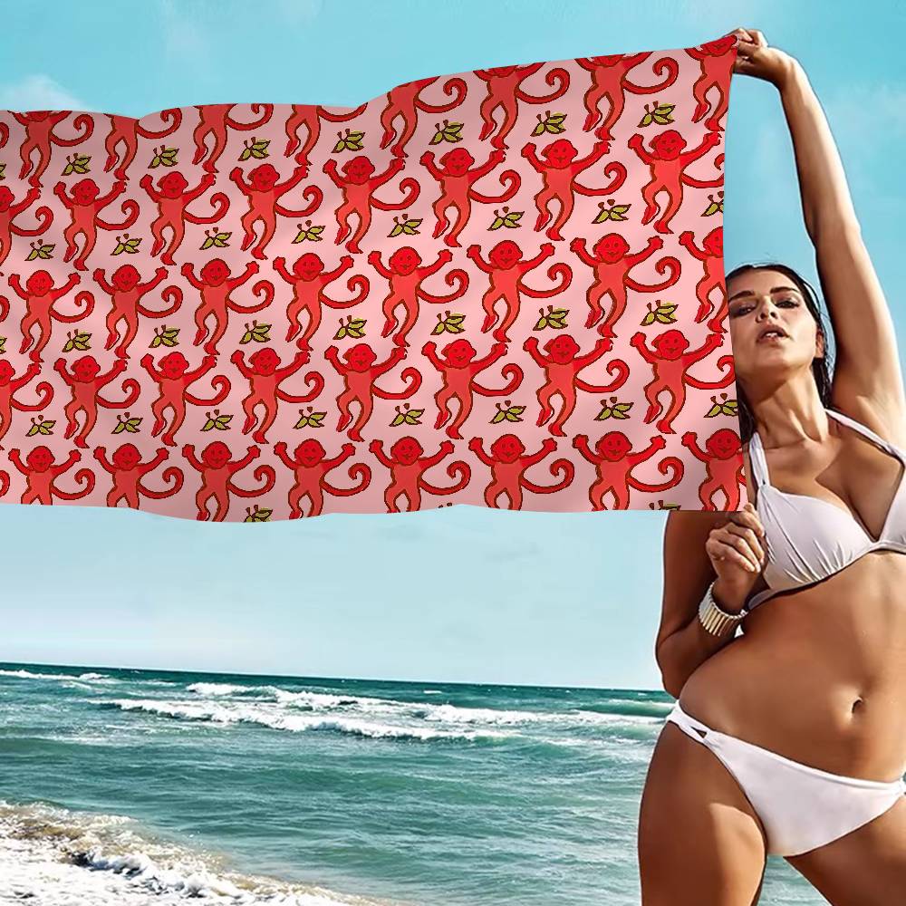 R-Roller R-Rabbit Monkey Microfiber Beach Towel Absorbent Quick Dry Soft Yoga Swimming Resort Mountain Climbing Towel