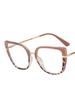 Latest Durable Metal Metal Cat Eye Eyeglasses for Ladies Rectangular Spectacle Frame Frame Glasses Girls Optics Glasses Eyewear Gradient Color