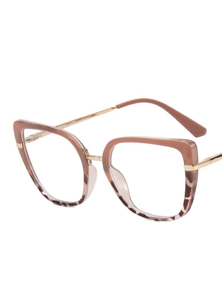 Latest Durable Metal Metal Cat Eye Eyeglasses for Ladies Rectangular Spectacle Frame Frame Glasses Girls Optics Glasses Eyewear Gradient Color