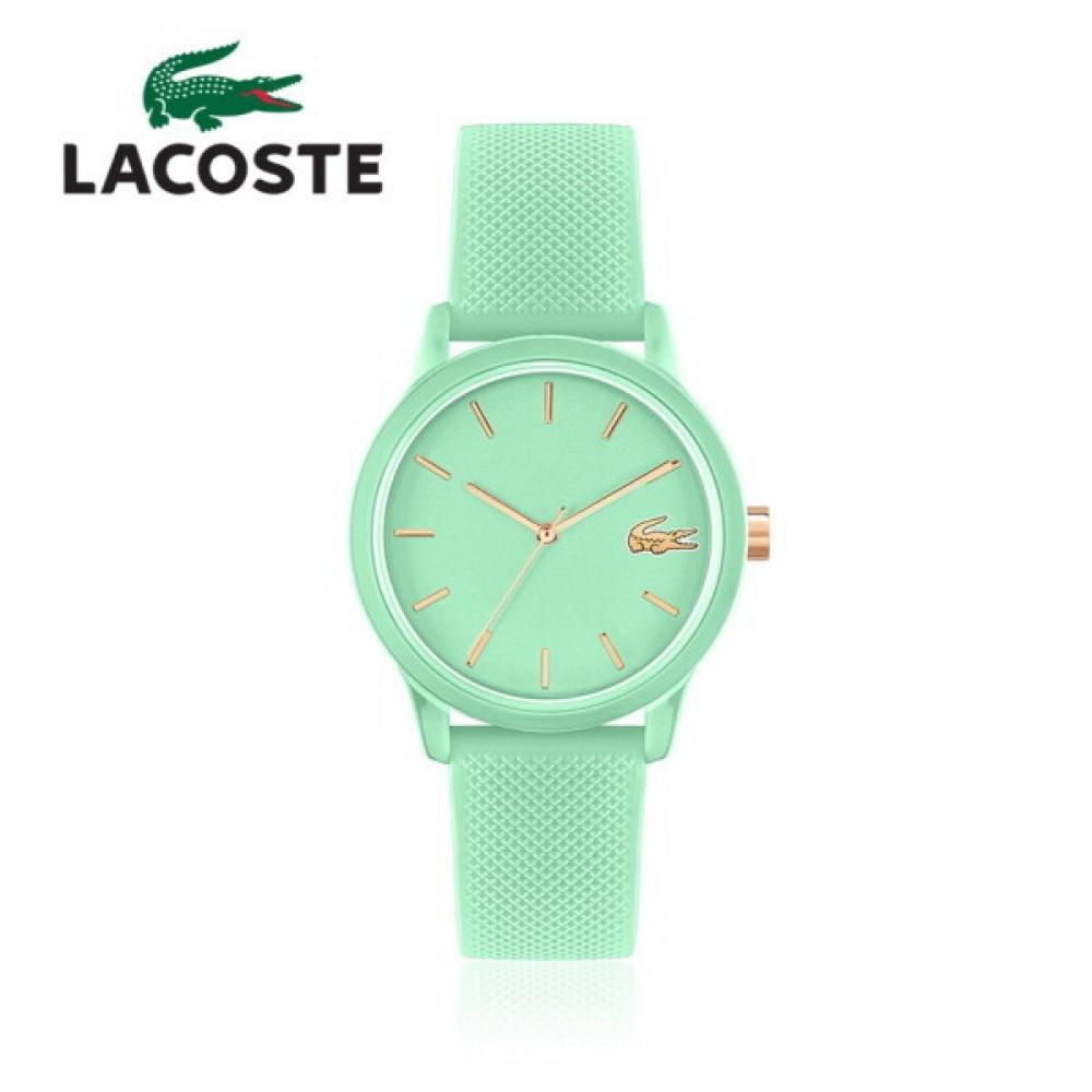 LacoSte Women S Quartz Silicone wriStwatch turquoise (36mm)