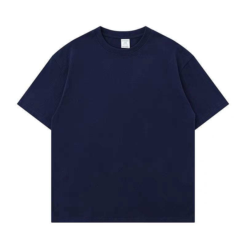 500g Combed Cotton Unisex Solid Color Short Sleeve T-Shirt