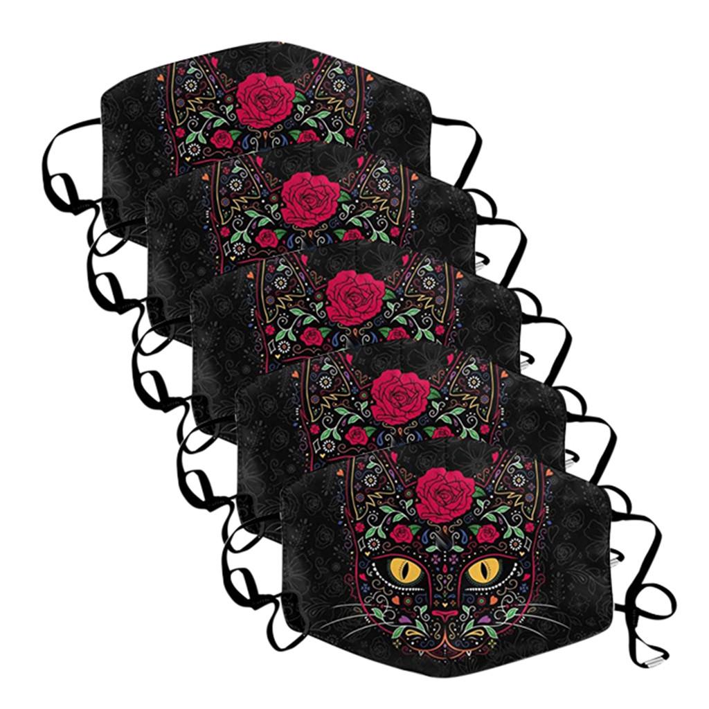 Buy Adult Woman Print Adjustable Washable Safet Protect Washable Face