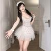 Night cat lingerie sexy naked back lace hip apron maid suit uniform pure desire free temptation nightdress