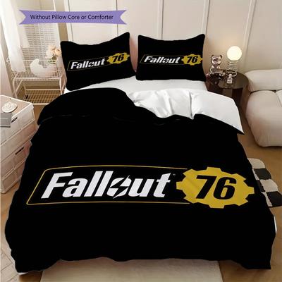 Fallout 76 Zestaw Trzyczęściowy Postapokaliptyczny Survival 1 Poszewka na Kołdrę 2 Poszewki na Poduszki Bez Wkładów Prezent na Boże Narodzenie Urodziny