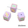 Acrylic Three-Dimensional Painted Beads Cartoon Colorful Hand-Painted Beads DIY Bracelet Mobile Phone Chain Accessories Fashion Handmade