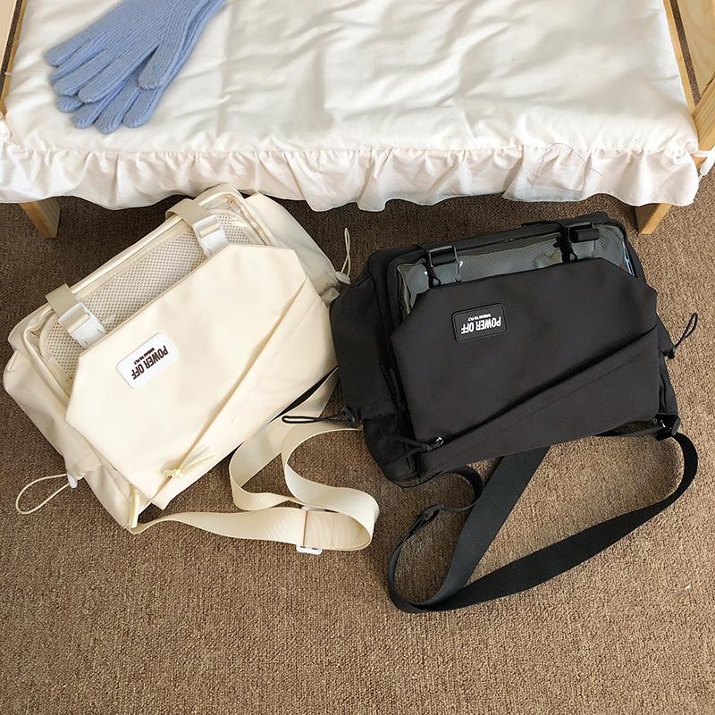 Japanese Two-dimensional Girl Millet Pain Bag Student Large-capacity Transparent Messenger Bag Simple Solid Color Shoulder Messenger Bag