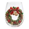 Bicchiere Resistente al Calore Bicchiere Natalizio 3D, Tazza Scolpita Babbo Natale Pupazzo di Neve Albero, Trasparente per Caffè Freddo Decorativo Bicchiere per le Feste, Festivo