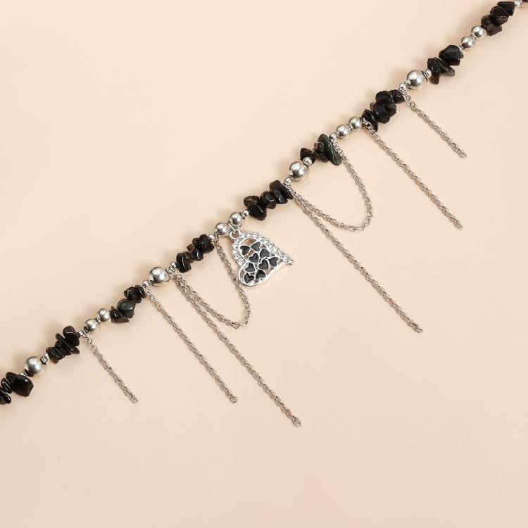 Personalisierte Liebes-Charm-Halskette Flexible Länge Quasten Schmuck Modeaccessoire Geschenk für Frauen Mädchen