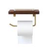 Solid Wood Paper Towel Holder Restroom Punch-free Wall Mounted Tissue Holder Bathroom Accessories Toilet Paper Holder Stand