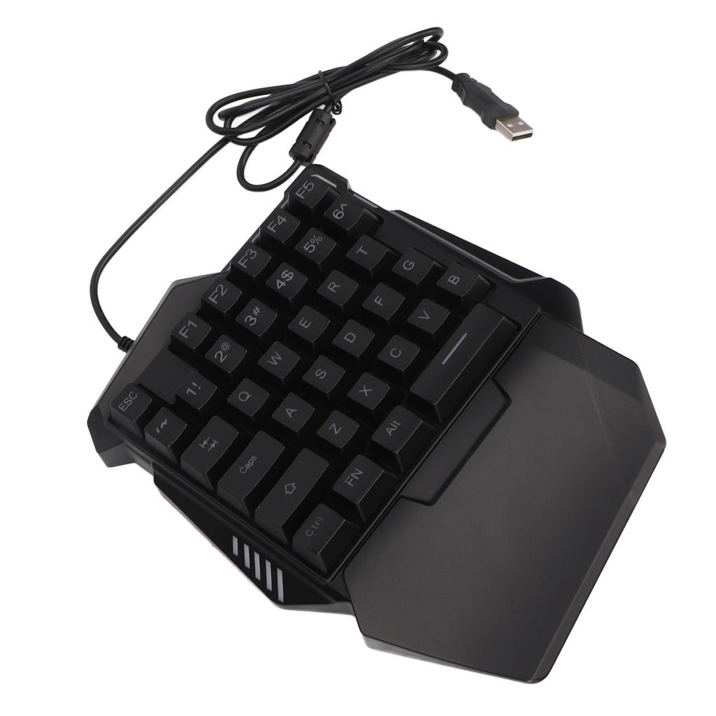 One Handed Gaming Keyboard 35 Keys Colorful Backlight Professional USB Interface Ergonomic RGB Keyboard for PC