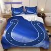 Indianapolis Colts Pattern Bedding Quilt Set Quilt Cover Pillowcase Home Decoration Birthday Gift (1 * duvet cover + 2 * pillowcase, without core)