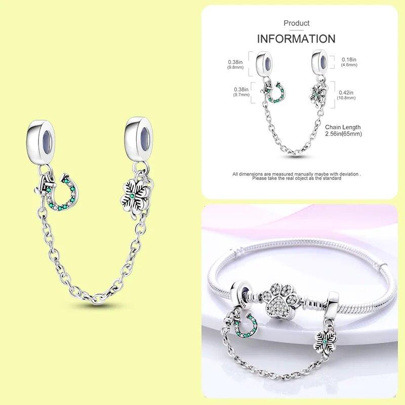 2023 New Style 925 Sterling Silver Four Leaf Clover Ladybug Charm Beads