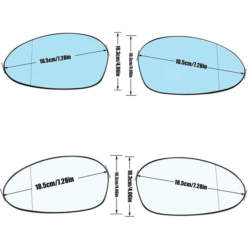 Heated Rearview Mirror Lens for 2002-2008 BMW Z4 E81 E82 E85 E86 E87 E88 E89