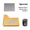 3pcs Filter Set For FORD MUSTANG 3.7L 2014 2015 MUSTANG GT 5.0L GT350R 5.2L A/C Cabin Engine Air Oil Filter Kit Parts FR9601AA