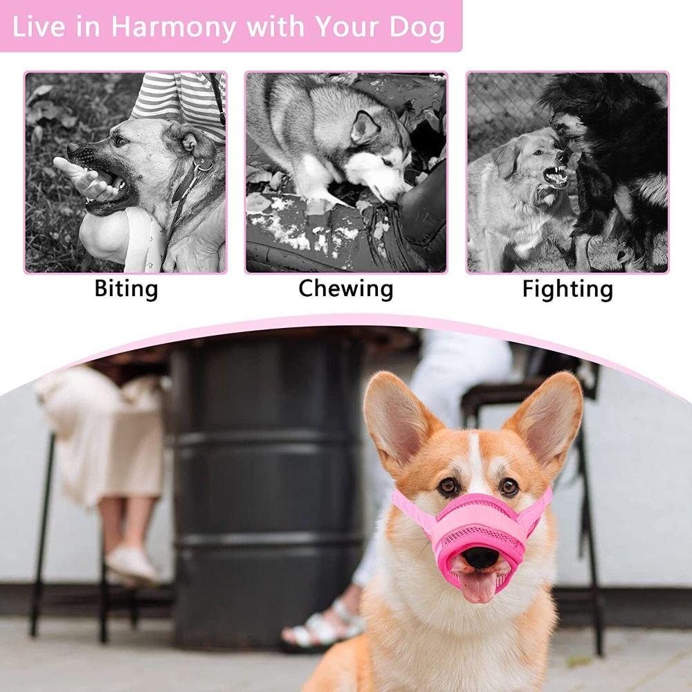 Anti-Bark Dog Muzzle Large Barking Dog Mesh Mouthpiece Durable Pet Muzzle  Dog