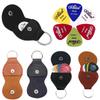 3PCS/Pack PU Leather Potable Guitar Pick Bag Black Brown 2Color Available Pick Holder Pick Storage Keychain Guitar Accessory ZYF