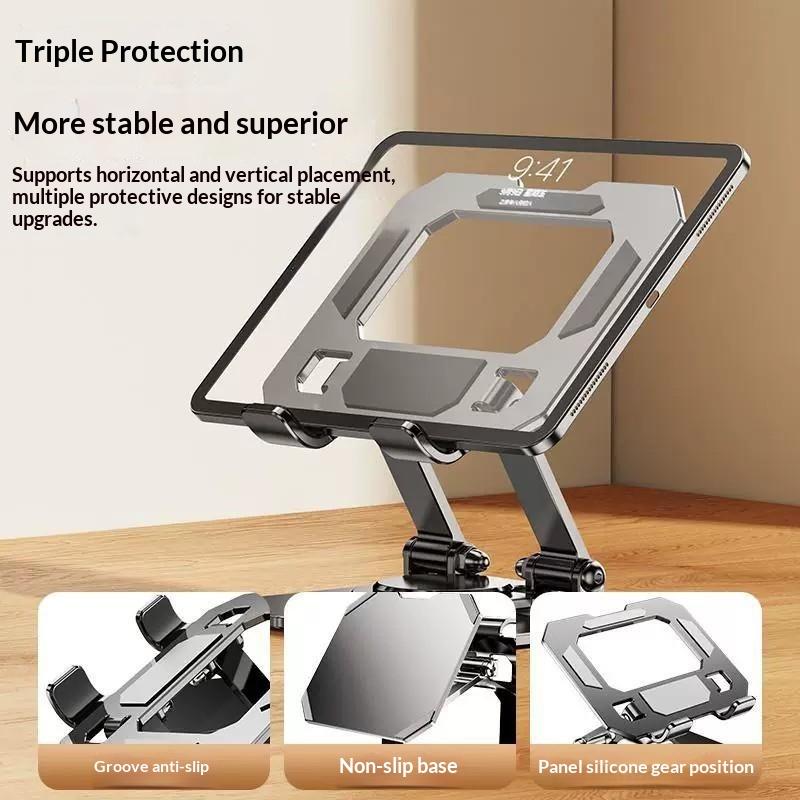 360° Rotatable Tablet Stand Adjustable Foldable Desktop Stand Holder Compatible For 4.7-12 Inch Pro/Air/Min Laptop Tablet