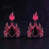 Cool Girl Fashion Jewelry 1 Pair Halloween Theme Acrylic Earrings for Women, Gothic Pink Spider Daily Casual Dangle Drop Earrings, Spooky Holiday