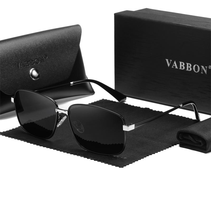Attractive Glasses Men's Silver Vabbon Sunglasses Polarized Sunglasses For Anti-Uv Retro Driving Glasses 9182