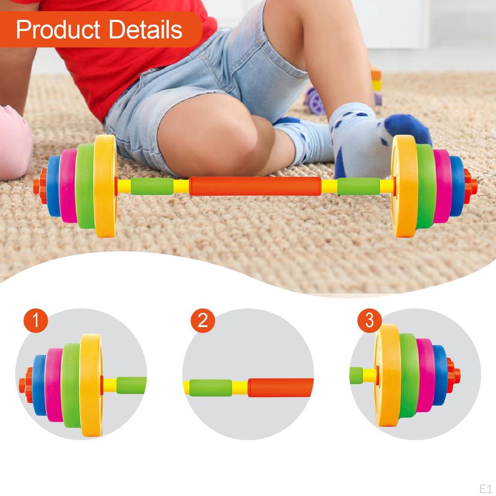 Children's Adjustable Weight Barbell Toy for Home Fitness