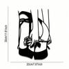 1PC Rosei In Hand Garter Stockings Abstract Minimalisty Metal Wall Art - Modern Home Decor for Bedroom, Living Room, or Bathroom.