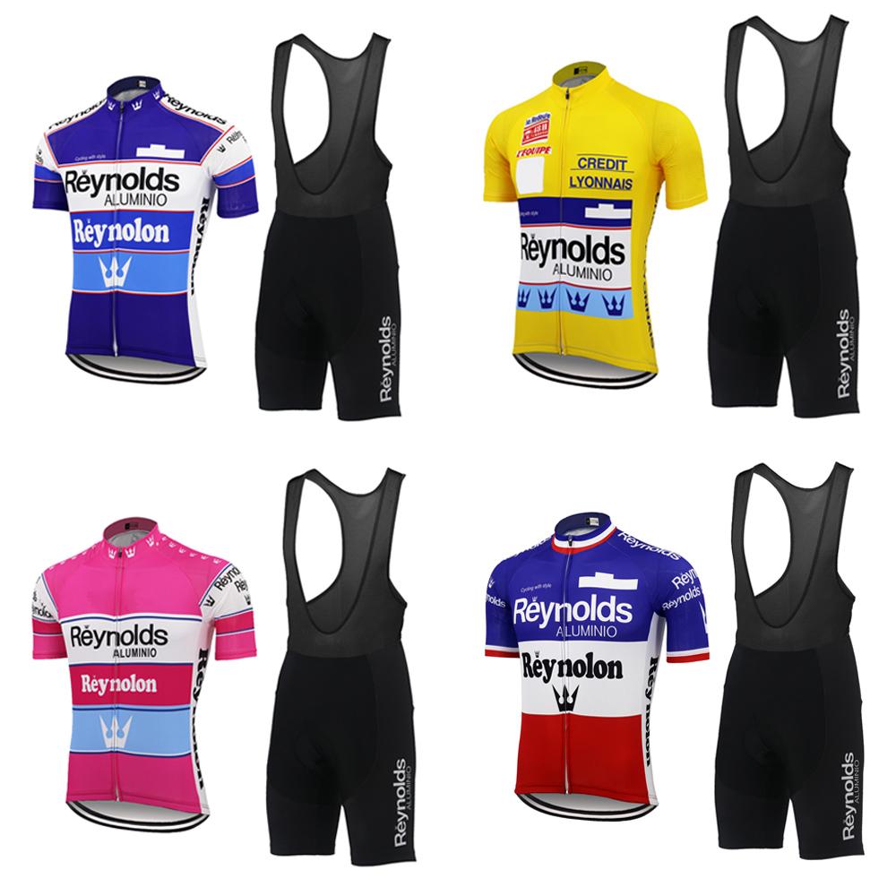 2026 Retro Cycling Jersey Set Men Short Sleeve Cycling Clothing Bib Shorts Gel Breathable Pad Classic Team Bike Kit Triathlon