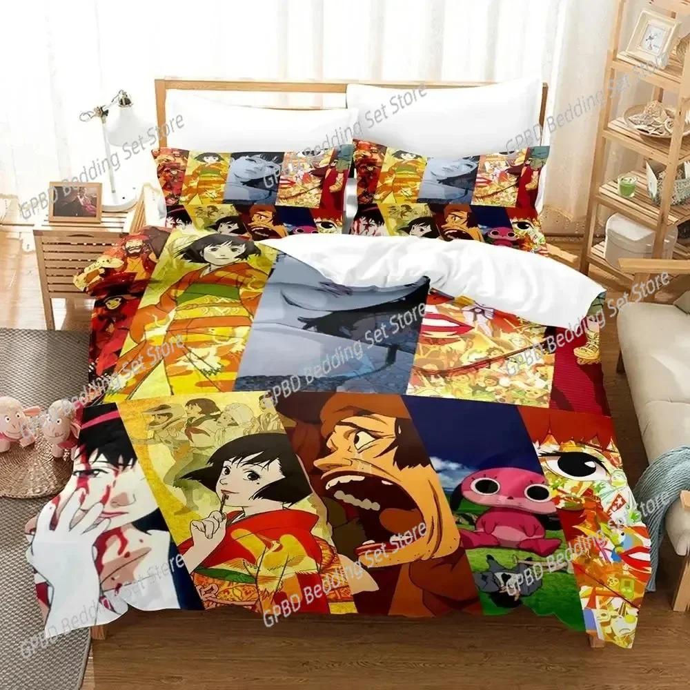 Anime Art Of Satoshi Kon Bedding Set For Bedroom Soft Modern Bedspreads Comefortable Kids Duvet Cover Quilt Cover And Pillowcase