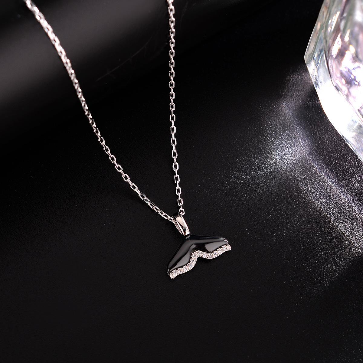 

Женское ожерелье в виде хвоста русалки для женщин, цепочка на ключицу, подвеска в виде ракушки и хвоста дельфина