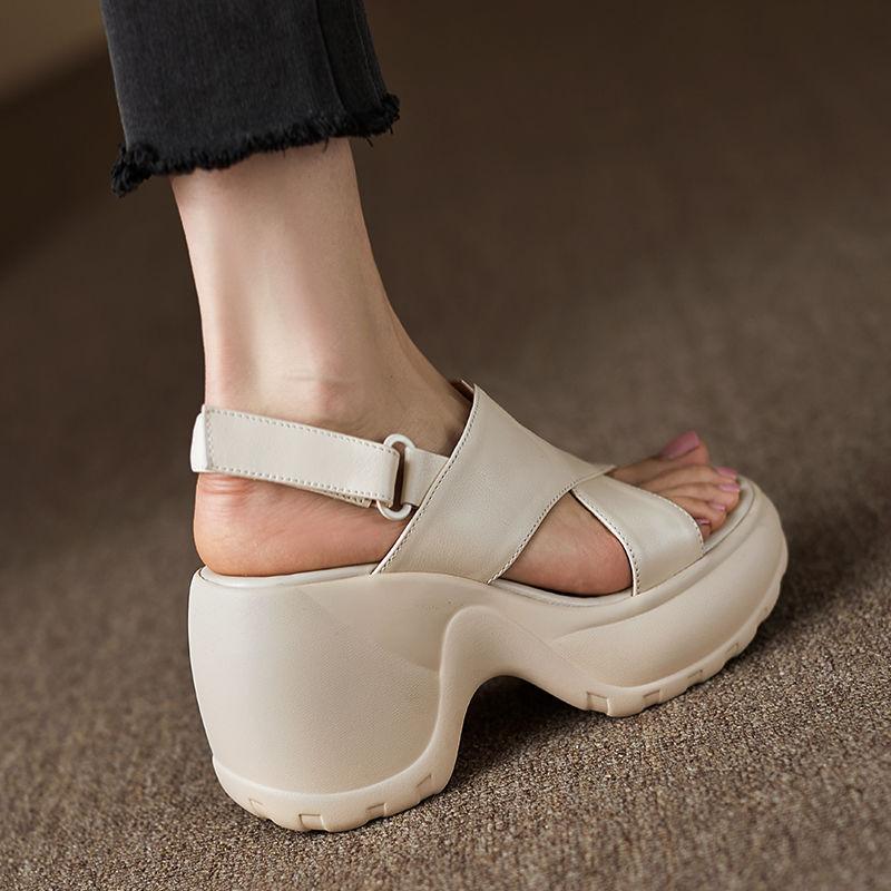 Fashion Women's Thick-soled Sandals 2025New Wedge Sandals Summer Open-toe Platform Sandals for Women High Heeled Sandal Sandalias Mujer