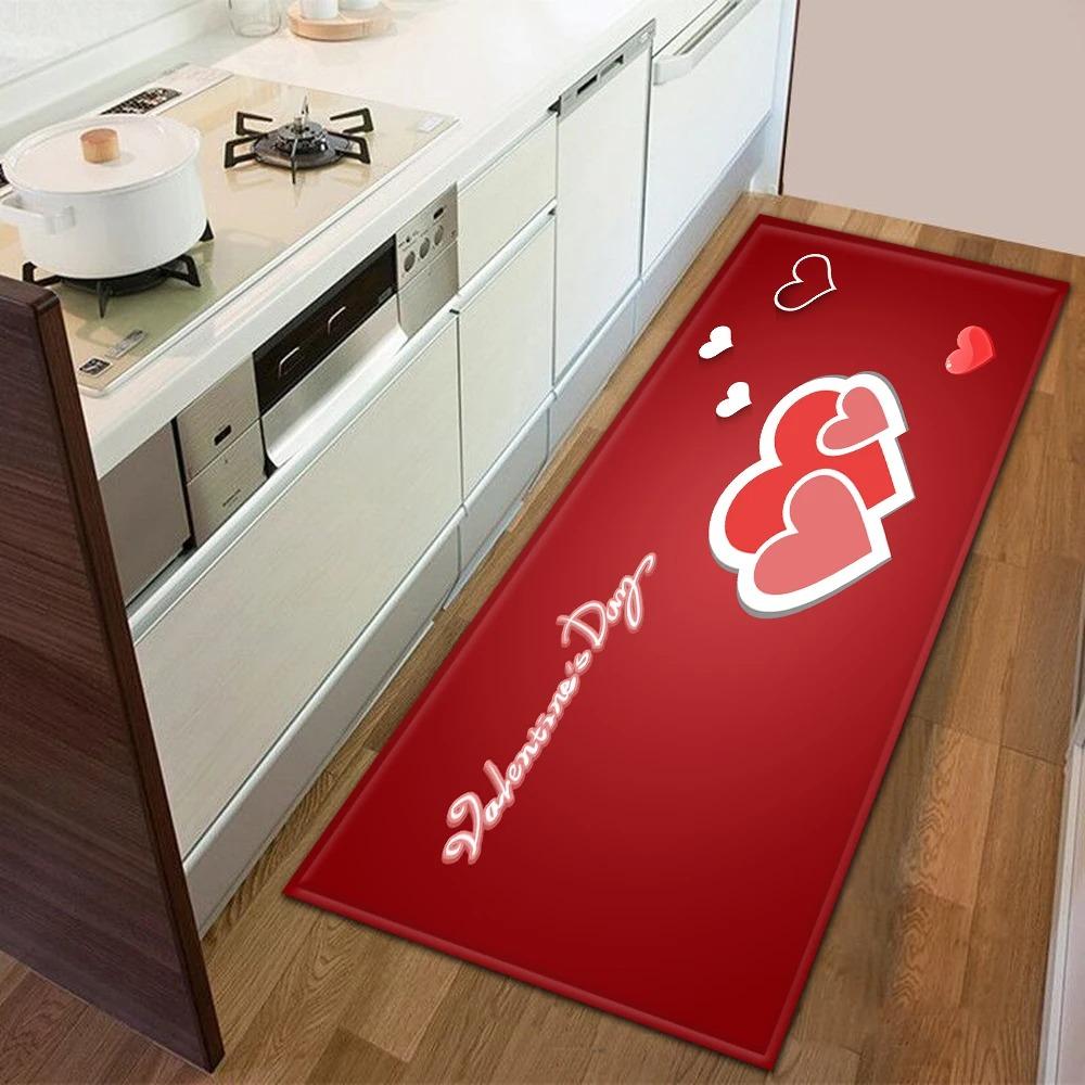 Romantisches Liebesmuster Hausküche Bodenmatte Türdekoration Bodenmatte