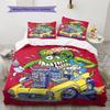Cartoon Pattern Bedding Quilt Set Quilt Cover Pillowcase Home Decoration Birthday Gift (1 * duvet cover + 2 * pillowcase, without core)